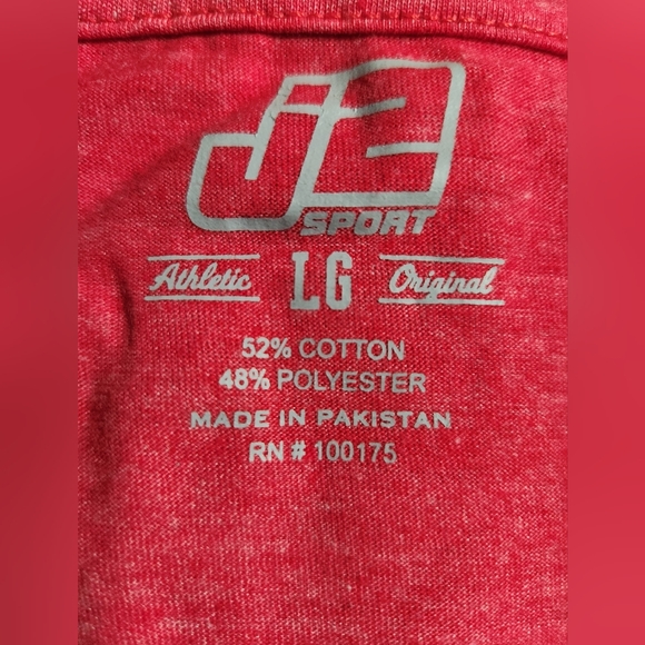 J SPORT, 2-V NECK, ATHLETIC ORIGINAL, 1 RED, 1 GRAY-LARGE ON BOTH,(SET OF 2)-NEW - Picture 2 of 13